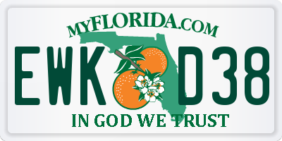FL license plate EWKD38