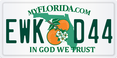 FL license plate EWKD44