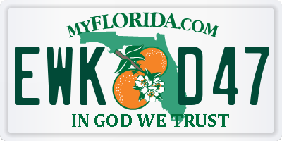 FL license plate EWKD47