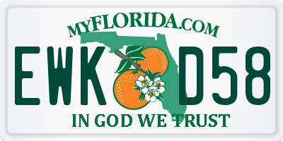 FL license plate EWKD58