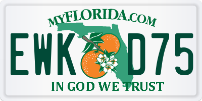 FL license plate EWKD75