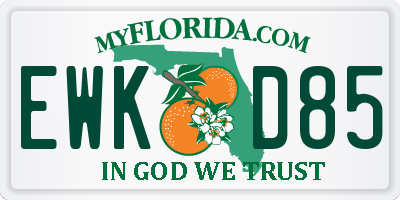 FL license plate EWKD85