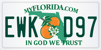 FL license plate EWKD97