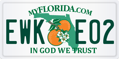 FL license plate EWKE02