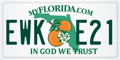 FL license plate EWKE21