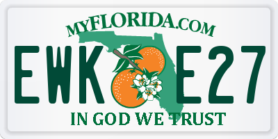 FL license plate EWKE27