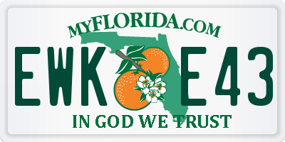 FL license plate EWKE43
