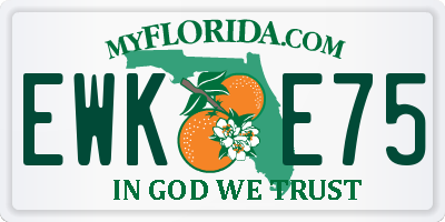 FL license plate EWKE75