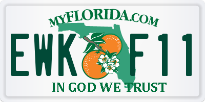 FL license plate EWKF11