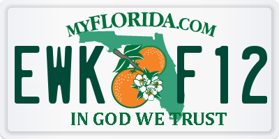 FL license plate EWKF12