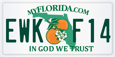 FL license plate EWKF14