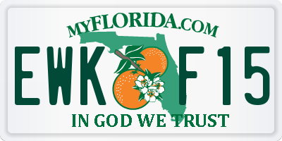 FL license plate EWKF15
