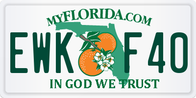 FL license plate EWKF40
