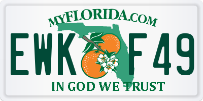 FL license plate EWKF49