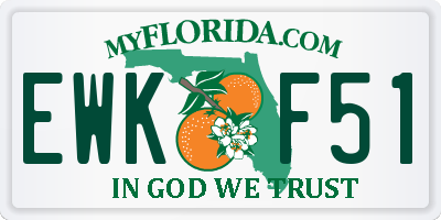 FL license plate EWKF51