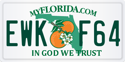FL license plate EWKF64