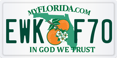 FL license plate EWKF70