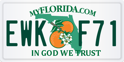 FL license plate EWKF71
