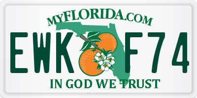 FL license plate EWKF74