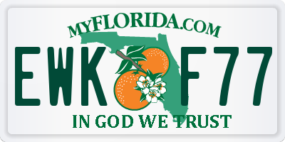 FL license plate EWKF77
