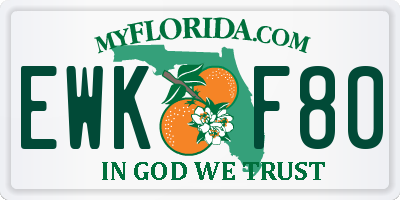FL license plate EWKF80