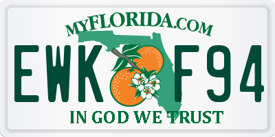 FL license plate EWKF94