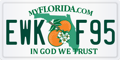 FL license plate EWKF95