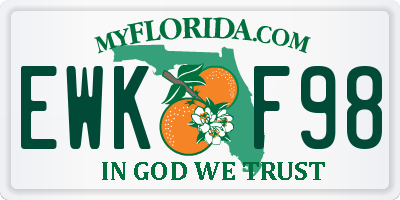 FL license plate EWKF98