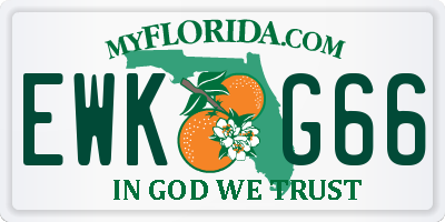 FL license plate EWKG66