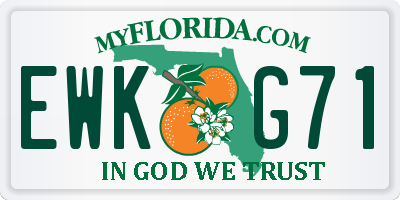 FL license plate EWKG71