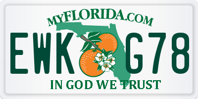 FL license plate EWKG78