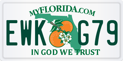 FL license plate EWKG79
