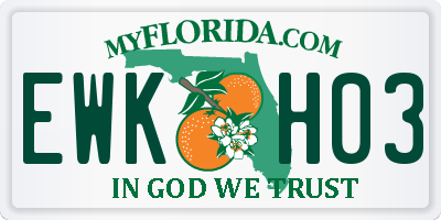 FL license plate EWKH03