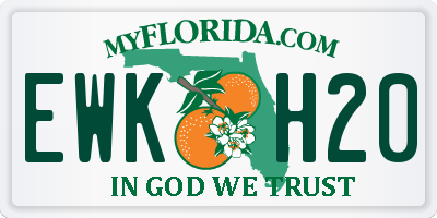 FL license plate EWKH20