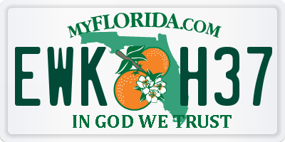 FL license plate EWKH37