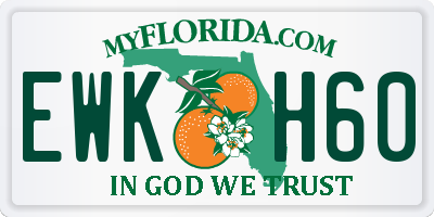 FL license plate EWKH60