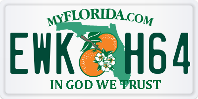 FL license plate EWKH64