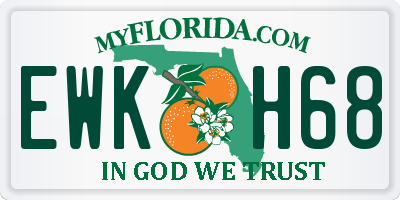 FL license plate EWKH68