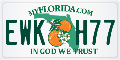 FL license plate EWKH77