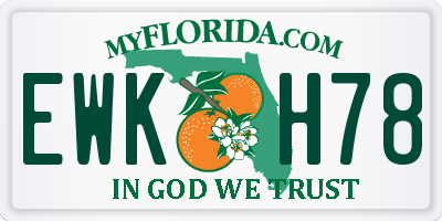 FL license plate EWKH78