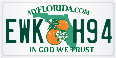 FL license plate EWKH94