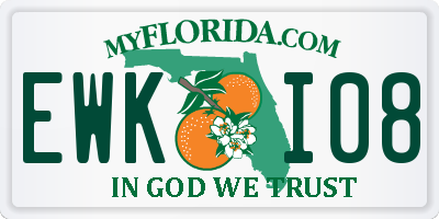 FL license plate EWKI08