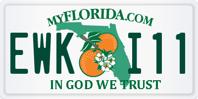 FL license plate EWKI11