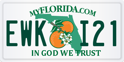 FL license plate EWKI21