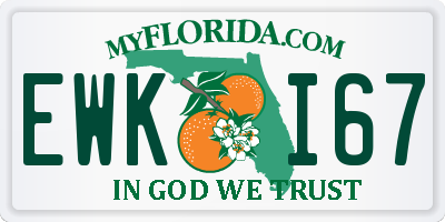 FL license plate EWKI67