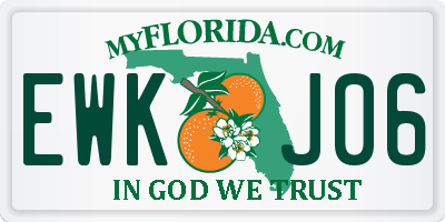 FL license plate EWKJ06