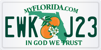 FL license plate EWKJ23