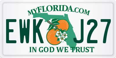 FL license plate EWKJ27