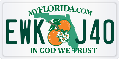 FL license plate EWKJ40
