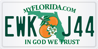 FL license plate EWKJ44